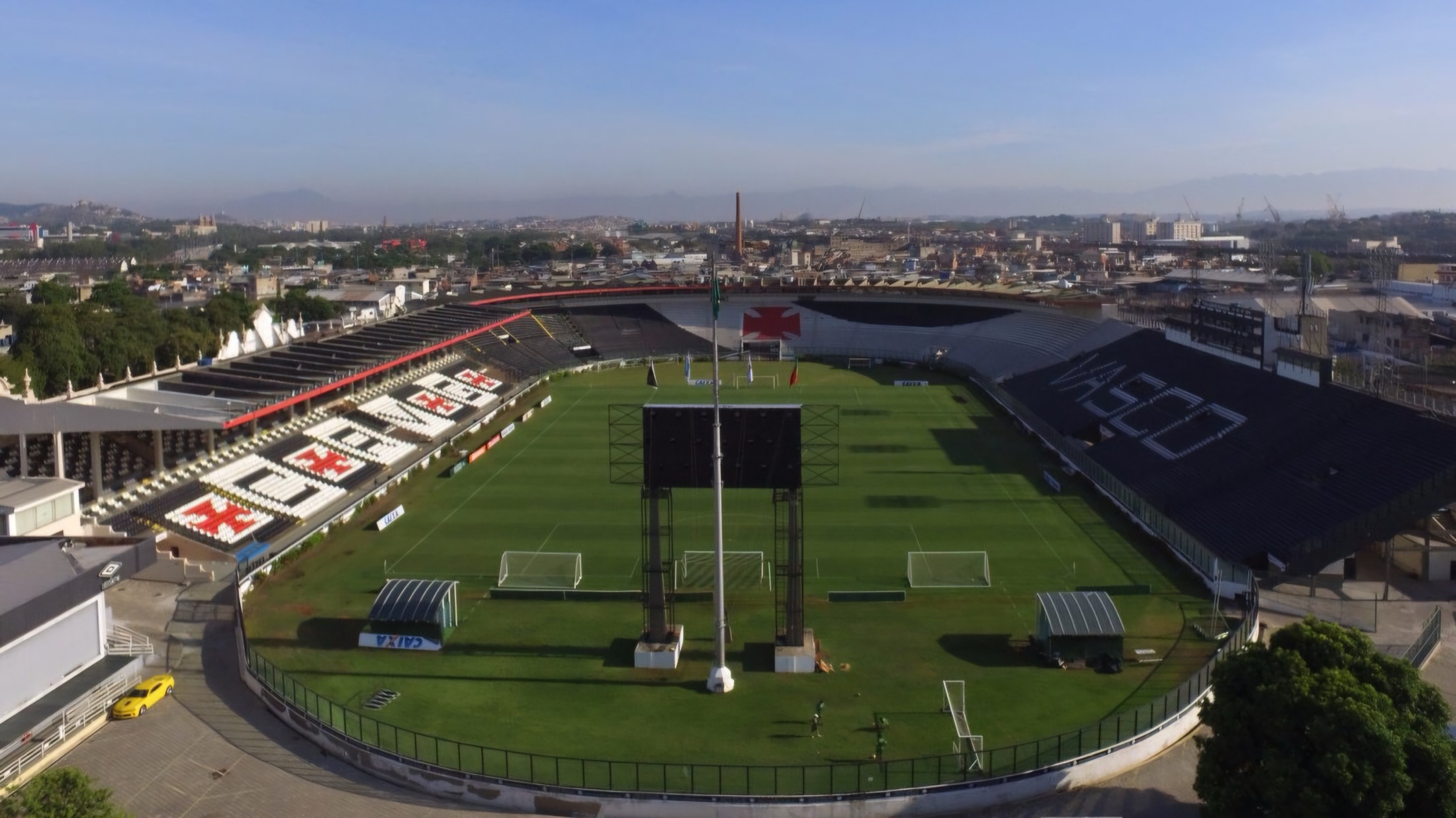 Vista aérea do estádio de São Januário, do Vasco da Gama