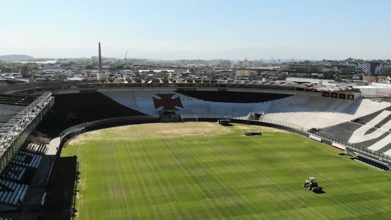 Vista aérea do Estádio São Januário, do Vasco da Gama, no Rio de Janeiro
