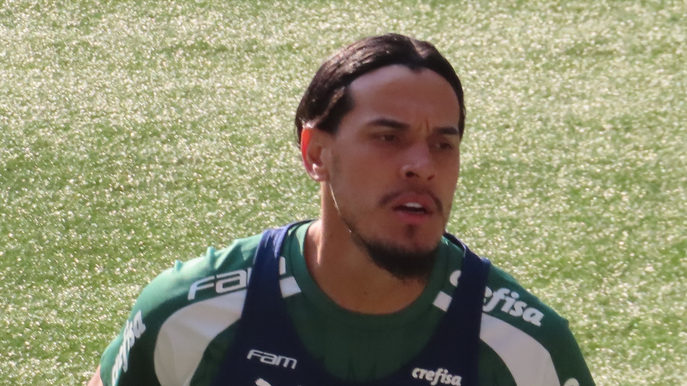 Gustavo Gómez, zagueiro do Palmeiras, durante treino (foto de arquivo, agosto de 2024)