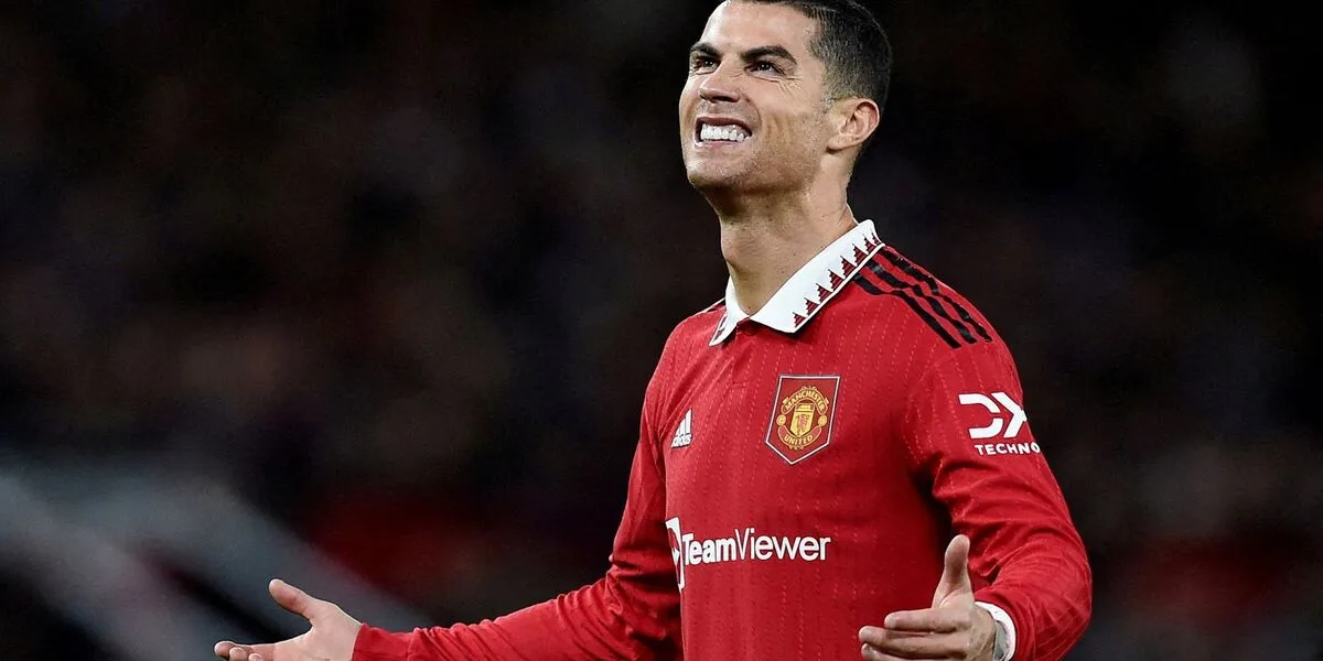 Cristiano Ronaldo em jogo pelo Manchester United, antes de deixar o clube em 2022
